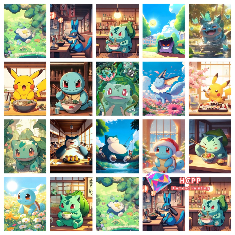 Resin Art Kit - Kit de Pintura em Diamante Pikachu