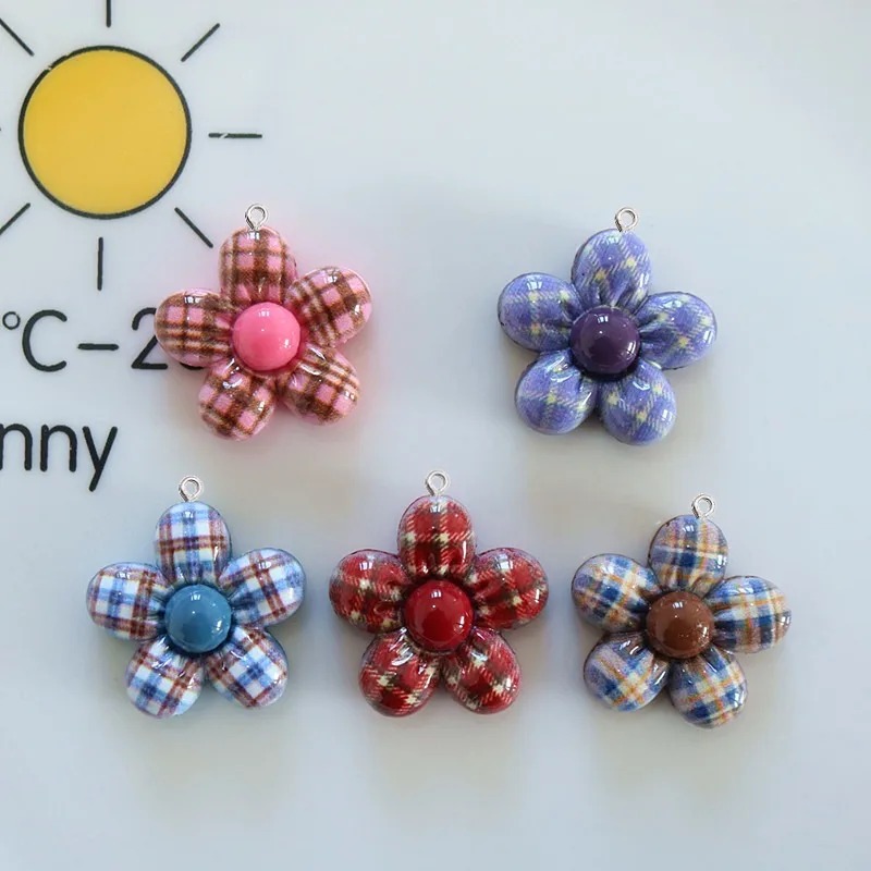 Resin Art Earrings - 10 Peças Pingente de Resina Plana
