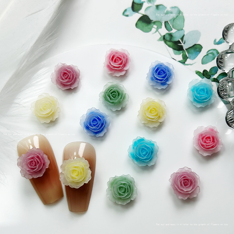 Resin Art Rose Petals - Kawaii Rose Resina Nail Art Encantos,
