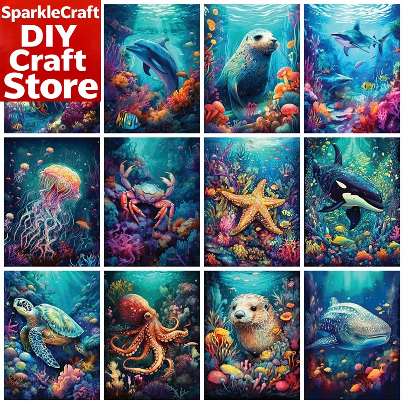 Resin Art Kit - Kit de pintura com diamantes redondos