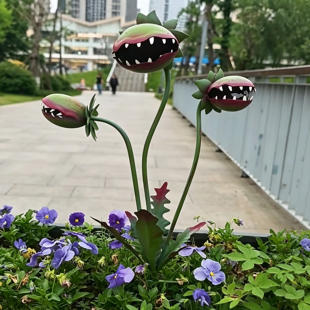 Resin Art Design - Estaca de Jardim Flor Carnívora de