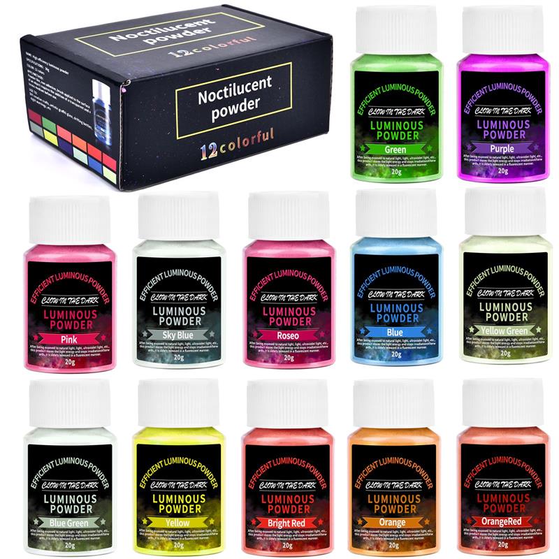 Glitter Powder Resin - Conjuntos de pó luminoso, kits de