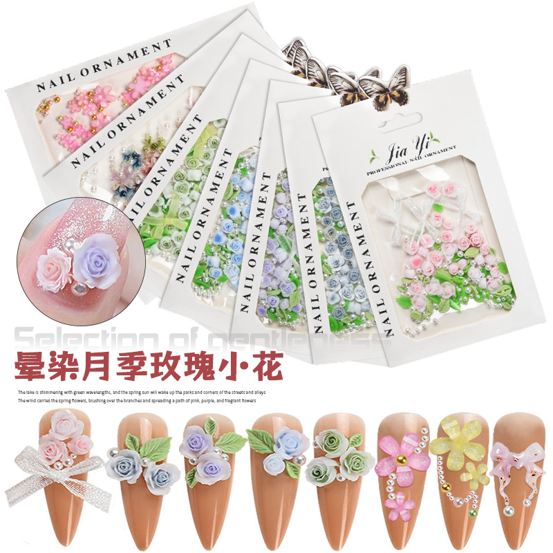 Resin Art Rose Petals - Decoração de Unhas 3D com Mini