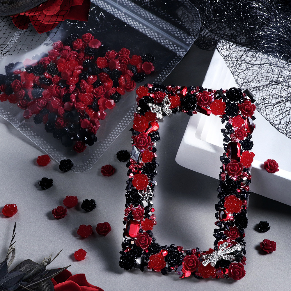 Resin Art Rose Petals - 100 peças de Decorações de Unhas