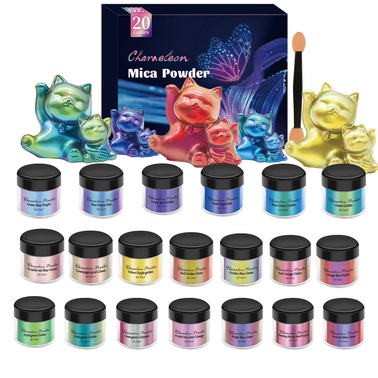 Conjunto de Pigmentos Espelhad - Glitter Powder Resin avaliação e preço