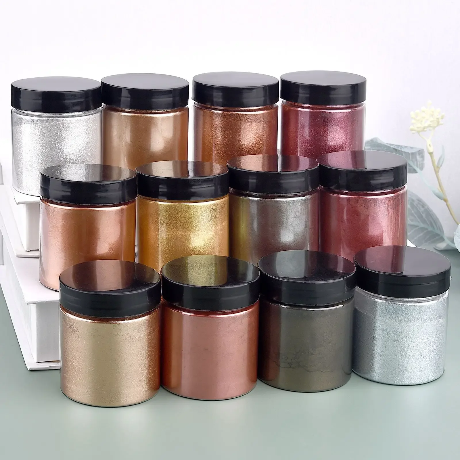 50g/garrafa metálica glitter e - Glitter Powder Resin avaliação e preço