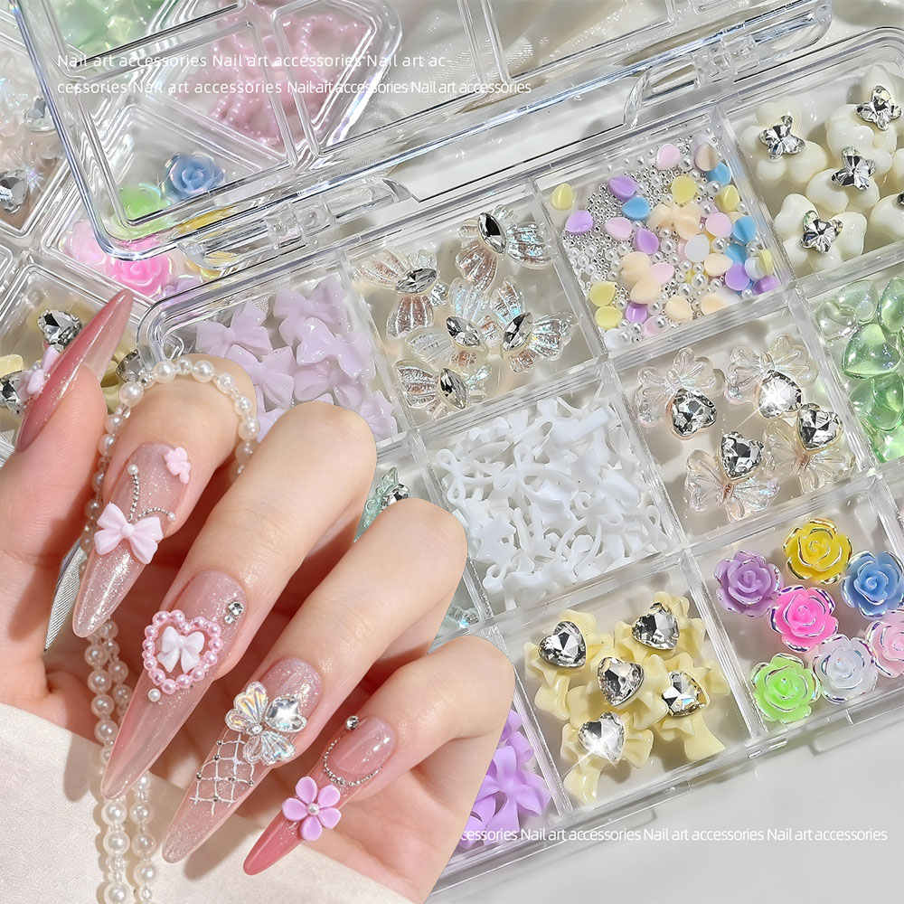 12 Grades de Adornos para Unha - Resin Art Rose Petals avaliação e preço