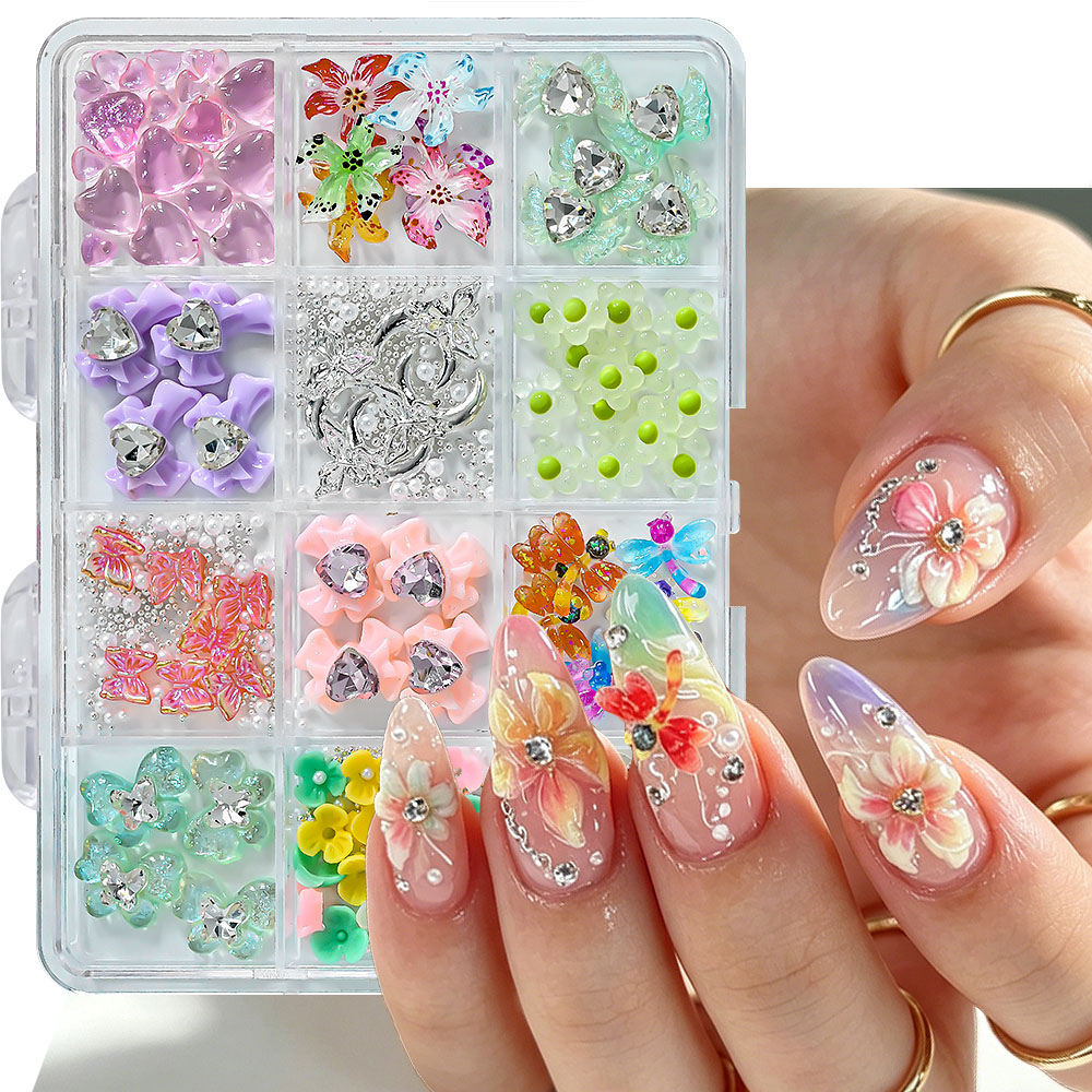 12 Grades de Adornos para Unha - Resin Art Rose Petals avaliação e preço