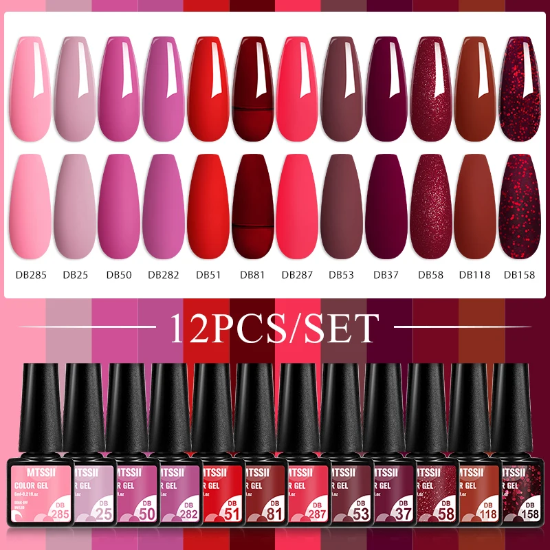 MTSSII 12 Pçs/set Cor Da Pele  - Uv Lamp Nail Resin avaliação e preço
