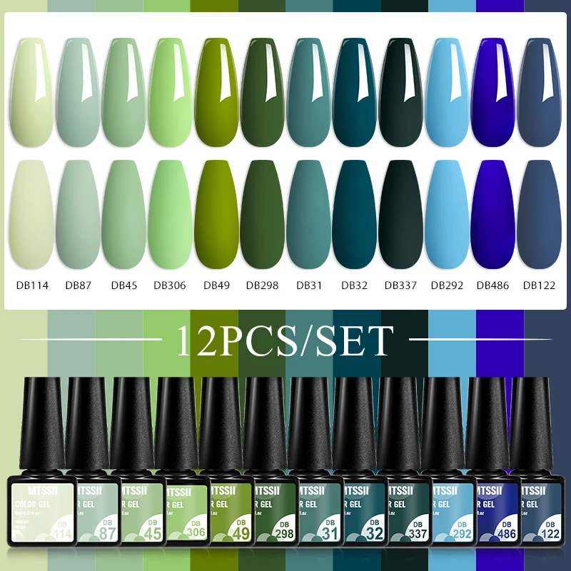 MTSSII 12 Pçs/set Cor Da Pele  - Uv Lamp Nail Resin avaliação e preço