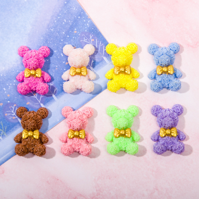 10 pçs flor rosa urso resina a - Resin Art Rose Petals avaliação e preço