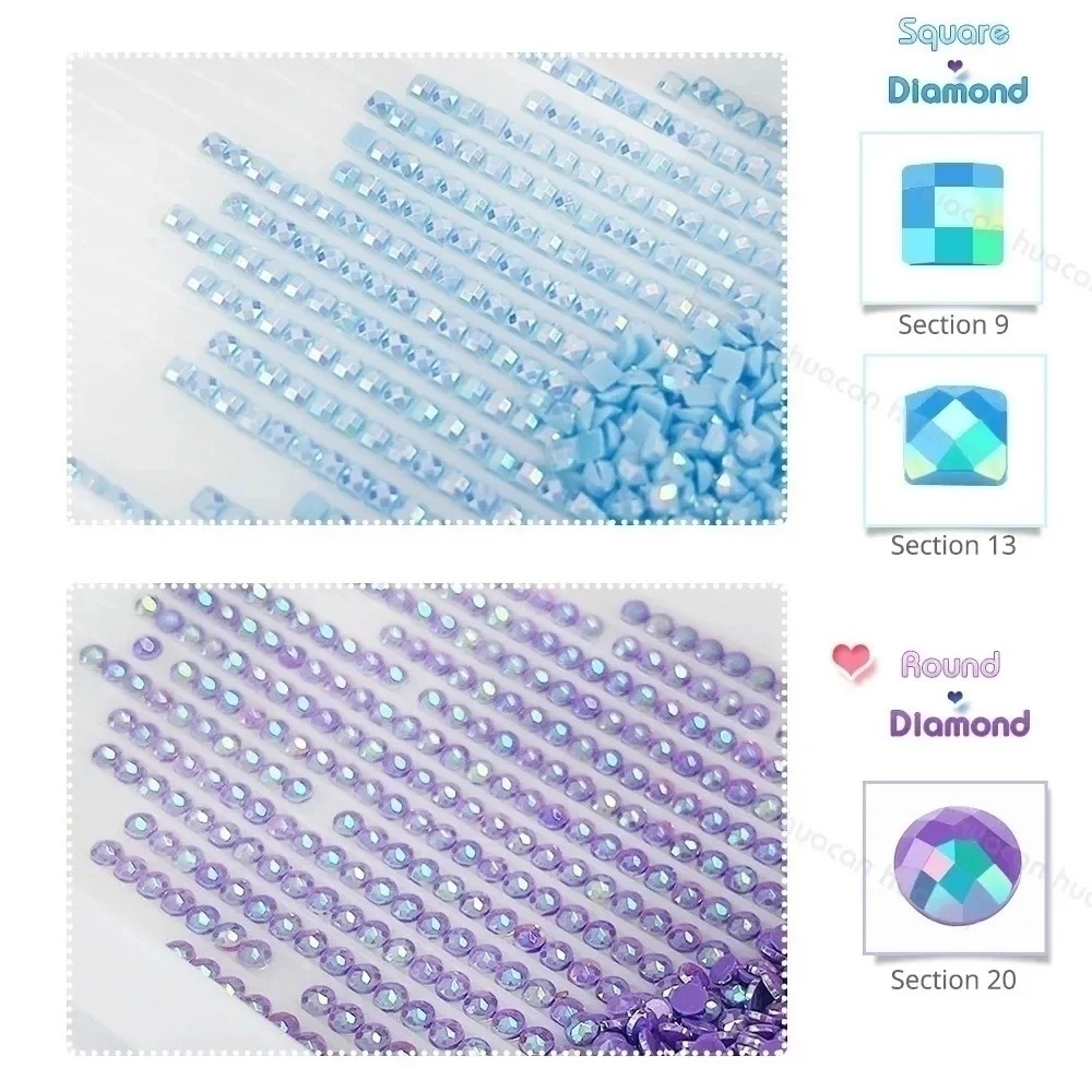 Huacan-5d pintura diamante, de - Resin Art Wallpaper avaliação e preço