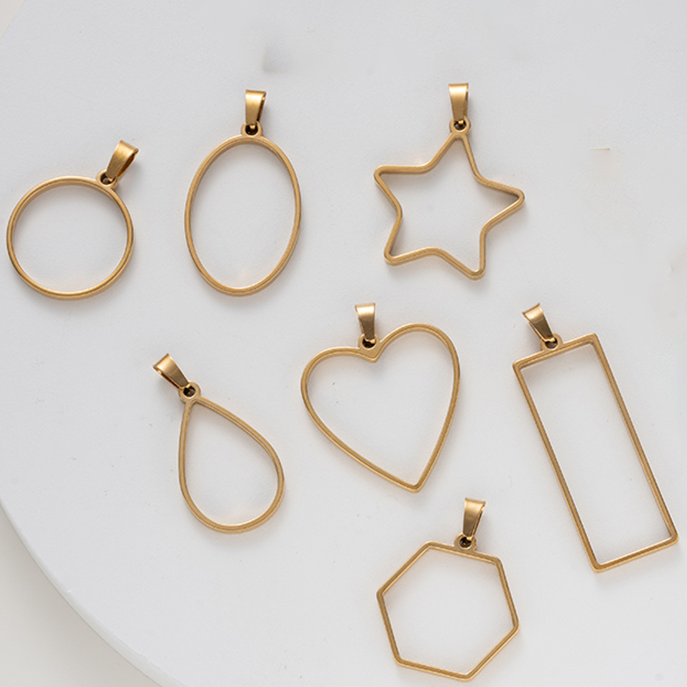 5 pçs de aço inoxidável aberto - Resin Art Earrings avaliação e preço