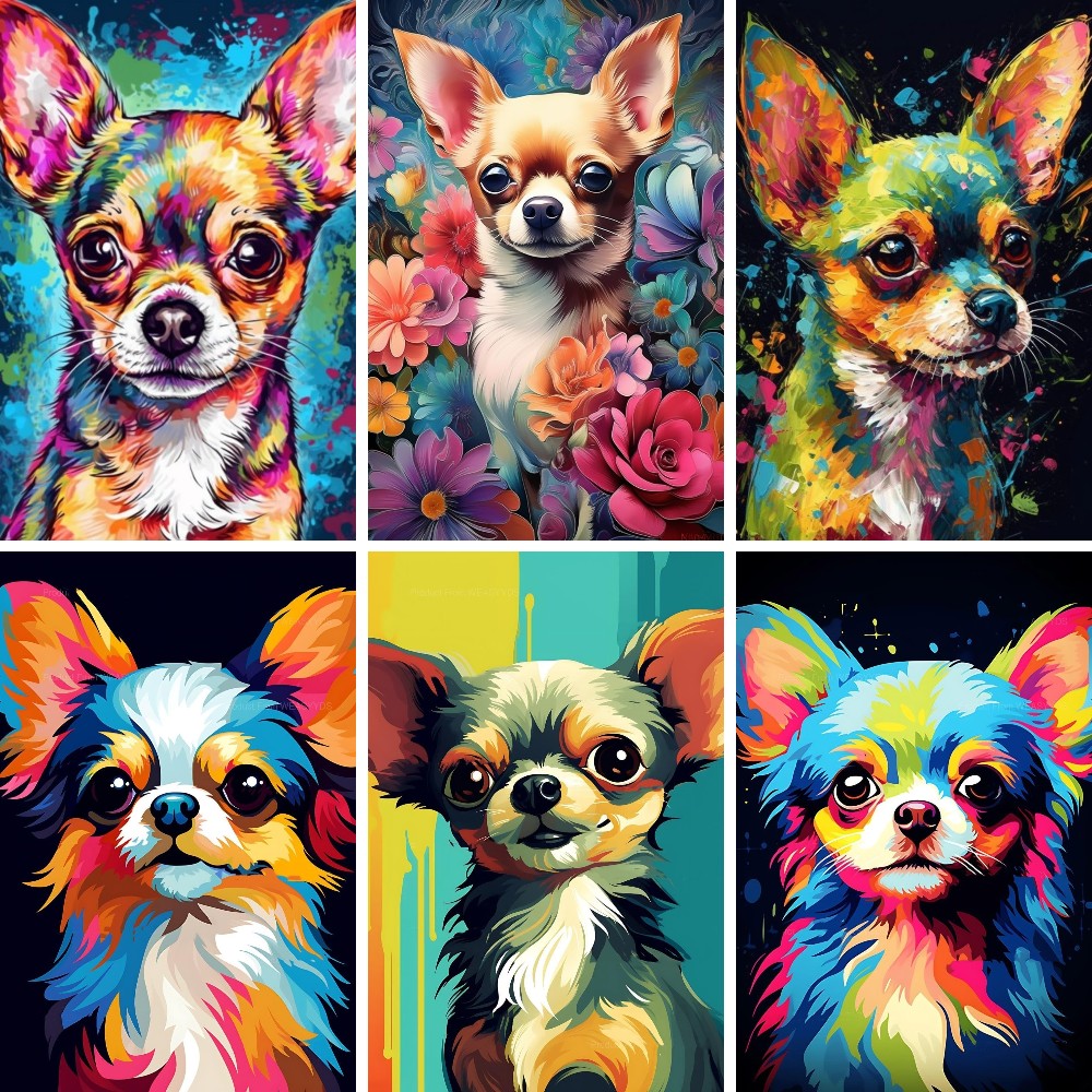 Chihuahua Dog DIY Diamond Pain - Resin Art Wallpaper avaliação e preço