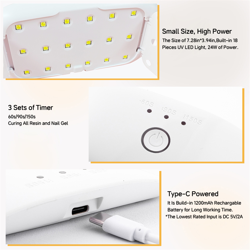 Lâmpada led uv recarregável us - Uv Lamp Nail Resin avaliação e preço