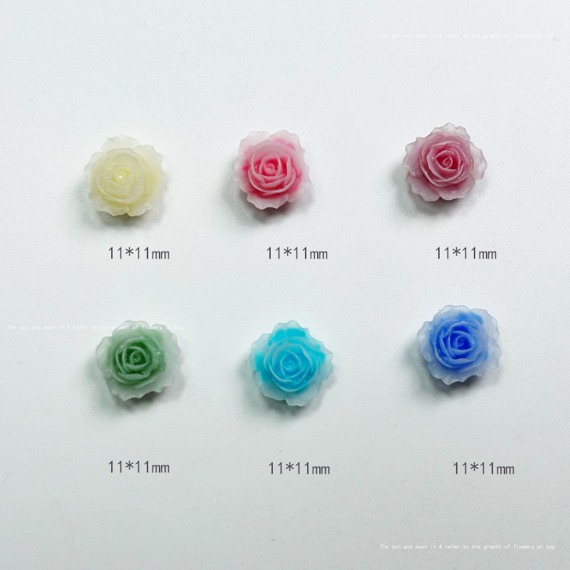 Kawaii Rose Resina Nail Art En - Resin Art Rose Petals avaliação e preço