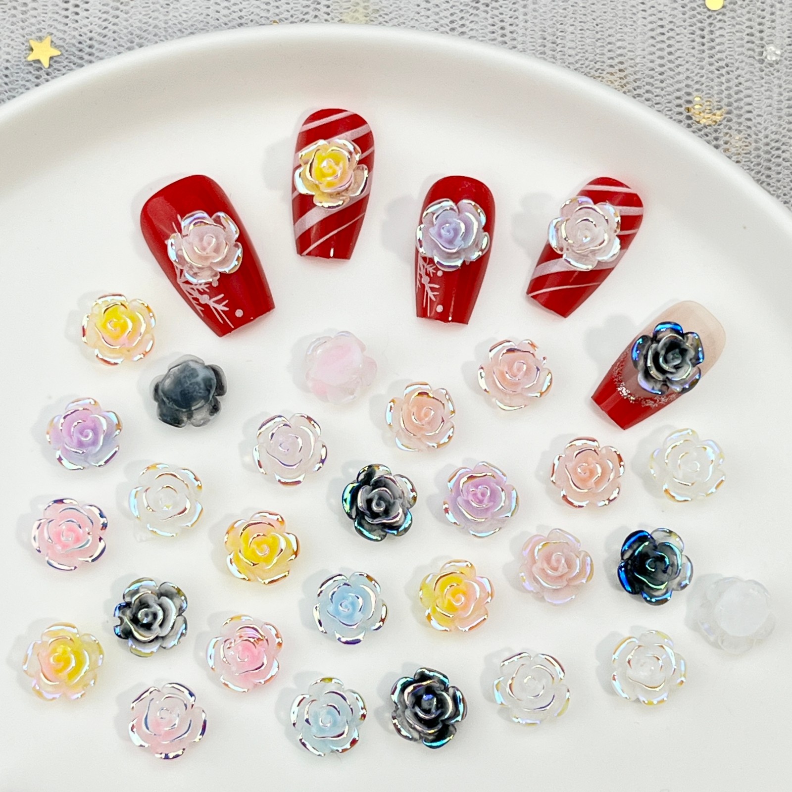 50 Peças de Acessórios de Resi - Resin Art Rose Petals avaliação e preço