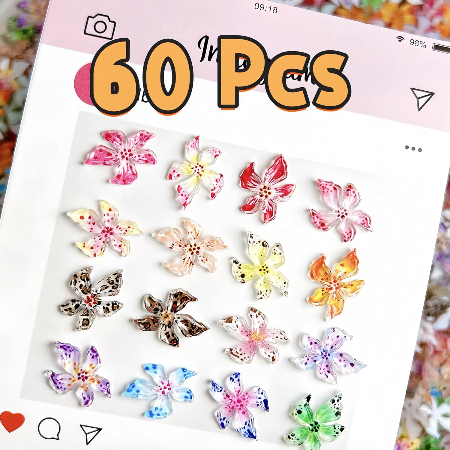 20/40/60/80 pçs flor de crista - Resin Art Rose Petals avaliação e preço