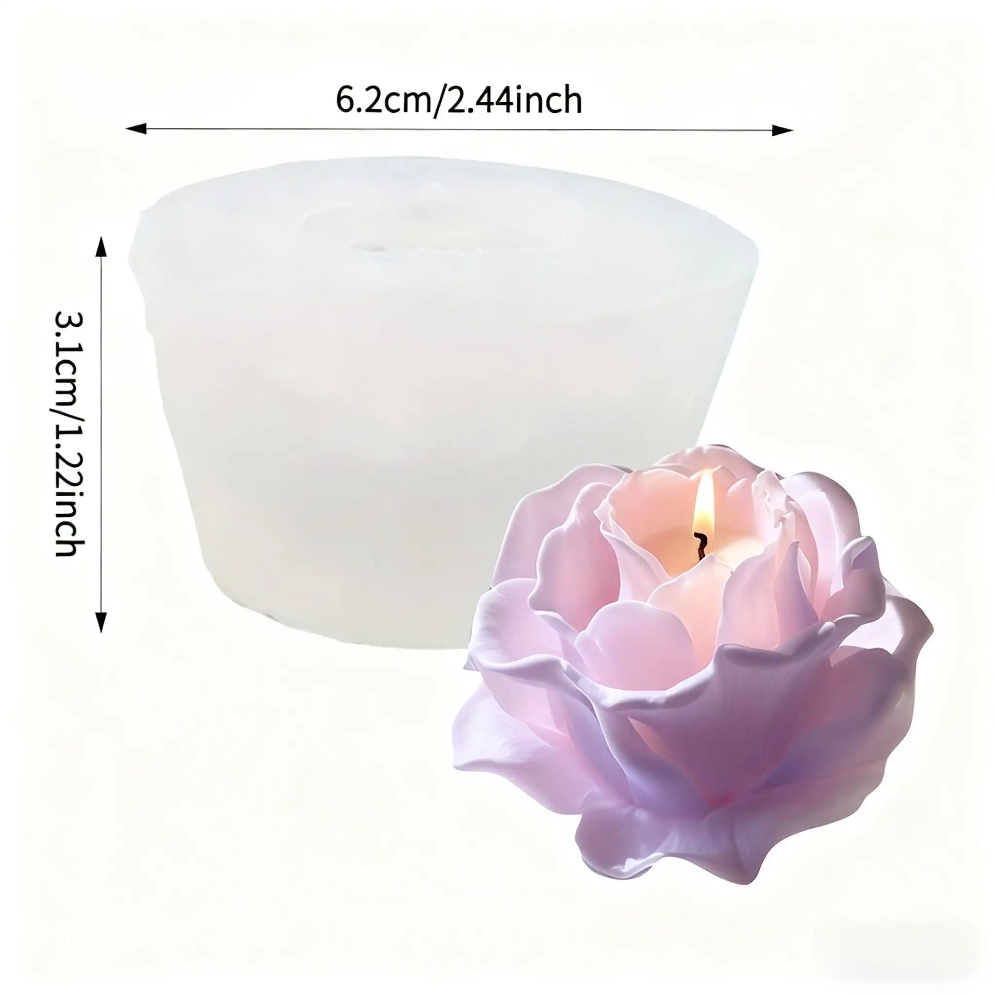 Molde de Silicone 3D Elegante  - Resin Art Rose Petals avaliação e preço