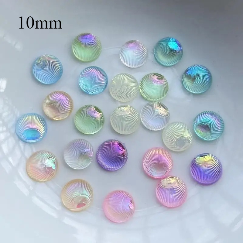 100 pçs conchas circulares 3d  - Resin Art Earrings Design avaliação e preço