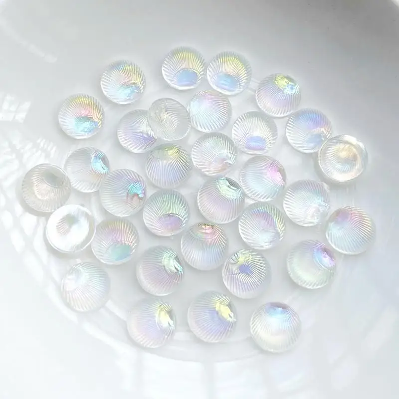 100 pçs conchas circulares 3d  - Resin Art Earrings Design avaliação e preço
