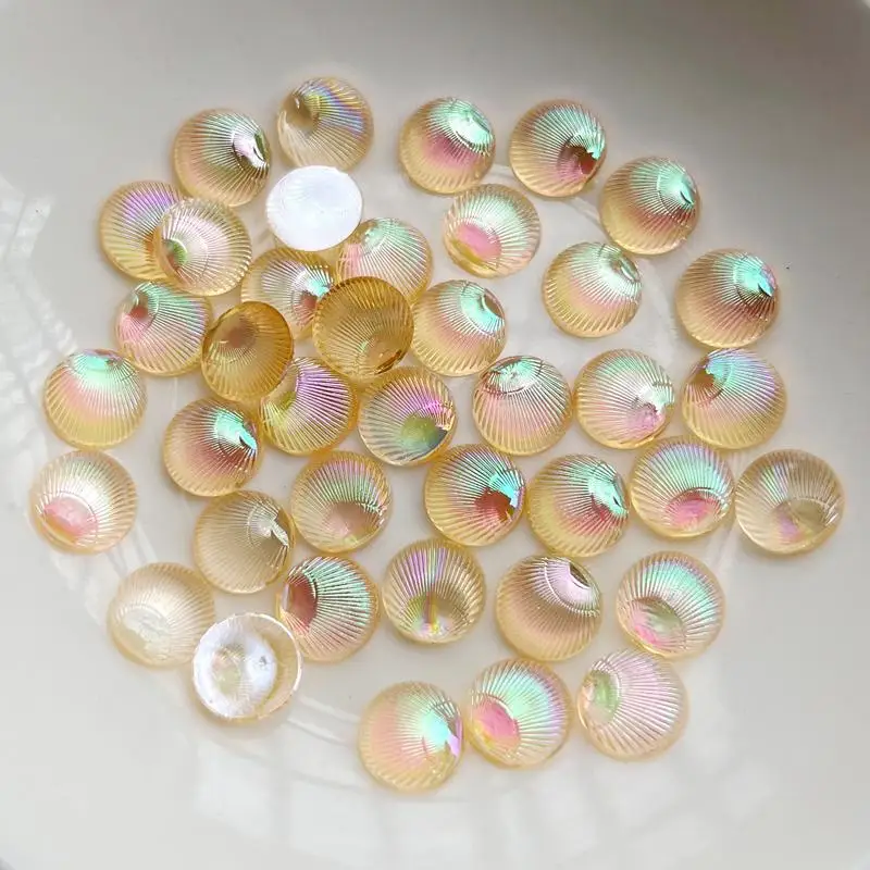 100 pçs conchas circulares 3d  - Resin Art Earrings Design avaliação e preço