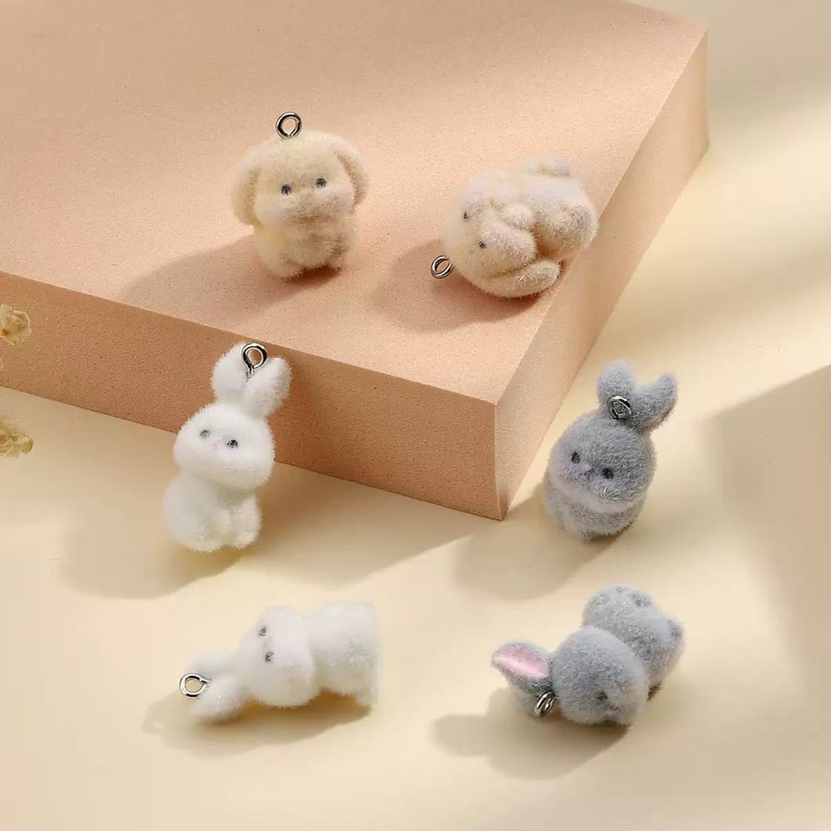 10 pçs reunindo pequeno coelho - Resin Art Earrings avaliação e preço