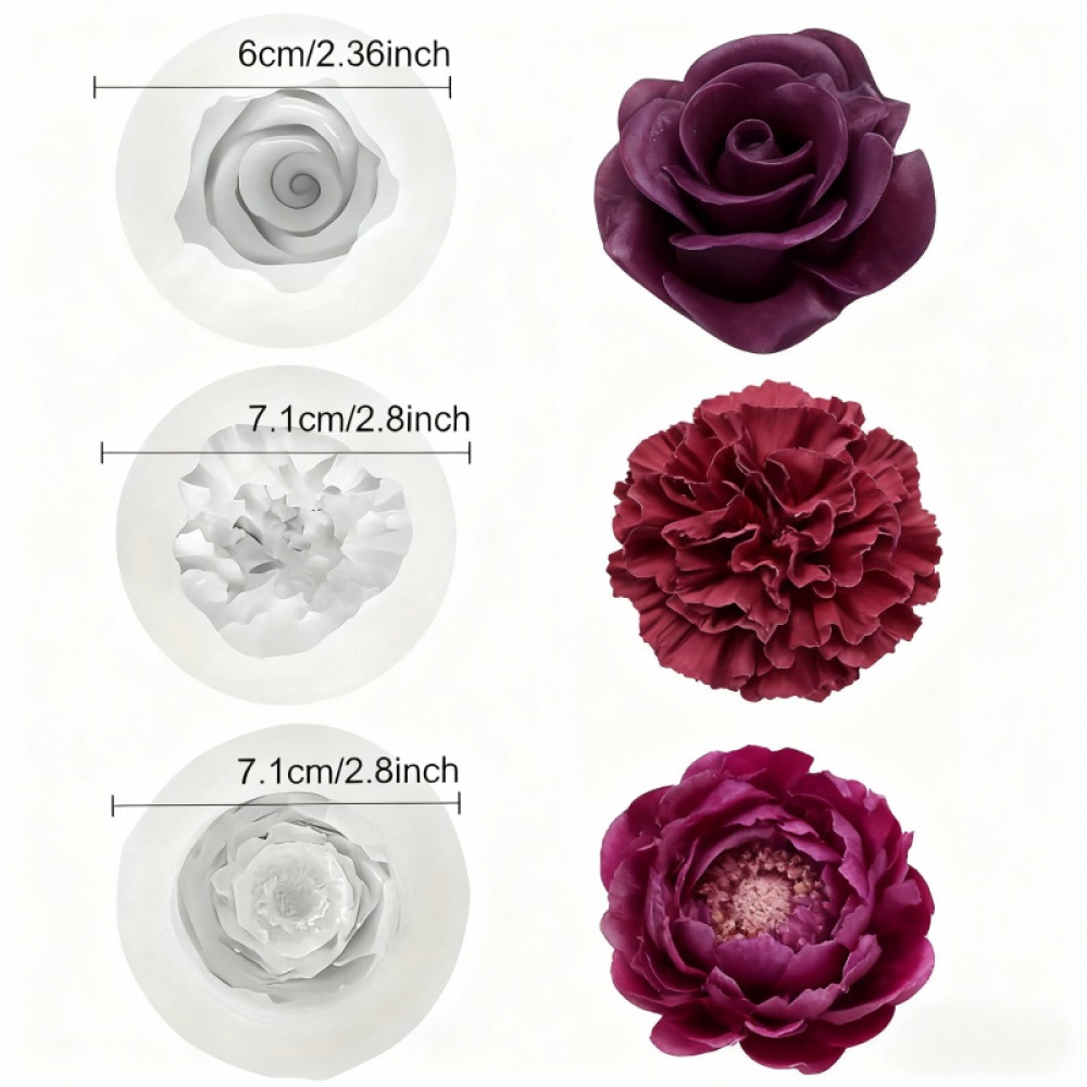 Moldes de silicone rosa, peôni - Resin Art Rose Petals avaliação e preço