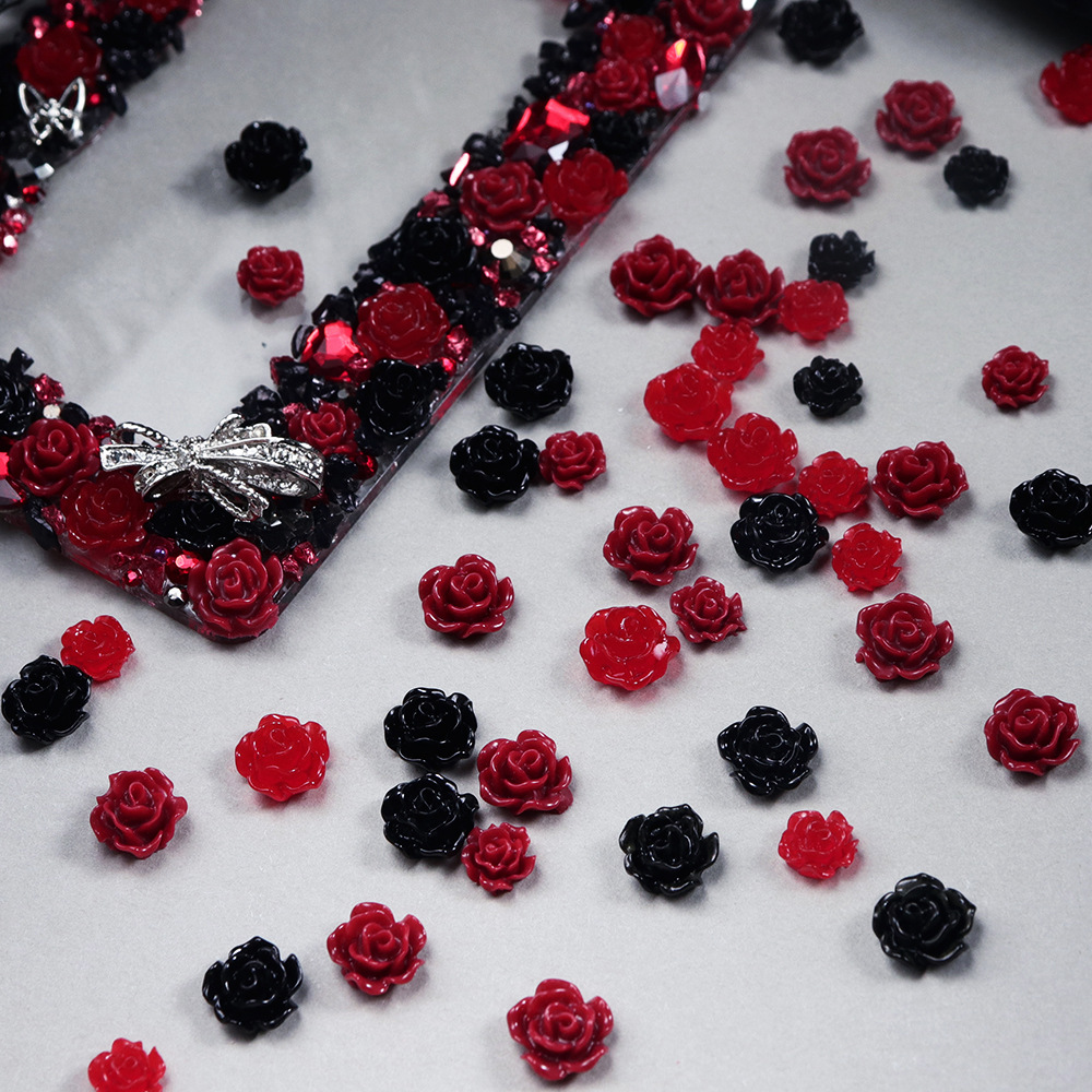 100 peças de Decorações de Unh - Resin Art Rose Petals avaliação e preço